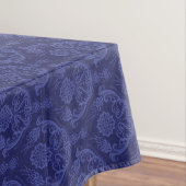 Blaue Blumendamastluxustapete Tischdecke (Beispiel)