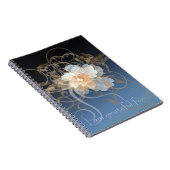 Blaue Blumendankbarkeits-Zeitschrift Notizblock (Rechte Seite)