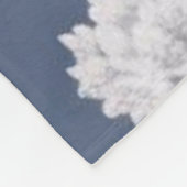 Blaue Blumendecke Fleecedecke (Ecke)