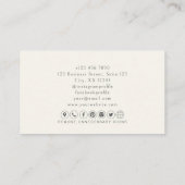 Blaue Blumenfotografie Visitenkarte (Rückseite)