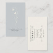 Blaue Blumenfotografie Visitenkarte (Vorne/Hinten)