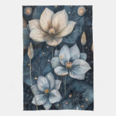 Blaue Blumengebinde Geschirrtuch (Vertikal)