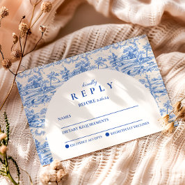 Blaue Blumengestalt-Abschlussfeier RSVP Karte