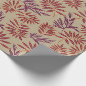 Blaue Blumengestaltung im Vintage-Stil Geschenkpapier (Ecke)