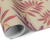 Blaue Blumengestaltung im Vintage-Stil Geschenkpapier (Rolleneckpunkt)