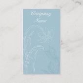 Blaue Blumengesteck-Designer-Visitenkarten Visitenkarte (Rückseite)