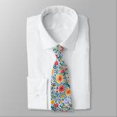 Blaue Blumenhochzeit Krawatte (Gebunden)