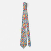Blaue Blumenhochzeit Krawatte (Vorderseite)