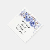 Blaue Blumenhochzeitsservietten Serviette (Ecke)