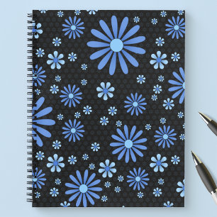 Blaue Blumenkraft-Daisy-Muster Floral Notizblock