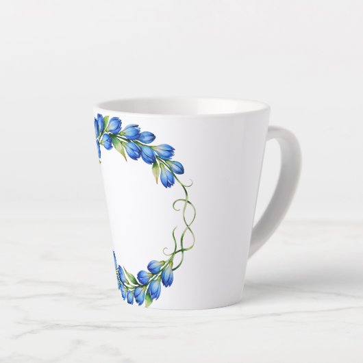 Blaue Blumenkranztasse Milchtasse (Rechte Ecke)