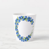 Blaue Blumenkranztasse Milchtasse (Vorderseite)