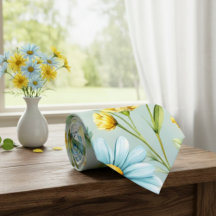 Blaue Blumenkrawatte für Männer – Eleganter Rosenp