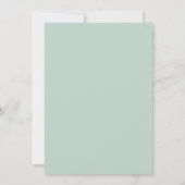 Blaue Blumenkunst-Hochzeit Einladung (Rückseite)