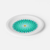 Blaue Blumenmandala-68566 Pappteller (Schrägansicht)