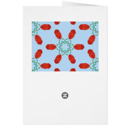 blaue Blumenmotive geometrisches Musterdesign 