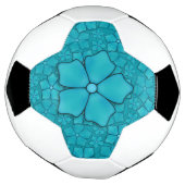 Blaue Blumenmuster Fußball (Gedreht)
