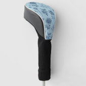 Blaue Blumenmuster Golf Headcover (angewinkelt)