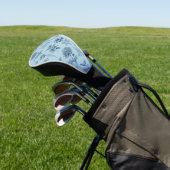 Blaue Blumenmuster Golf Headcover (In SItu)