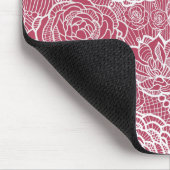 Blaue Blumenmuster Hintergrund Mousepad (Ecke)