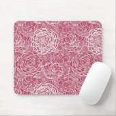 Blaue Blumenmuster Hintergrund Mousepad (Mit Mouse)