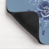 Blaue Blumenmuster Mousepad (Ecke)