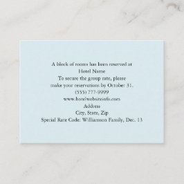 Blaue Blumenquerhotel-und Richtungs-Karten Visitenkarte
