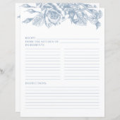 Blaue Blumenrezeptur (Vorne/Hinten)