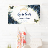 Blaue Blumenschmetterlinge XV BegrüßungsHintergrun Banner (Insitu)