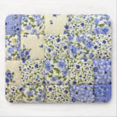 Blaue Blumensteppdecke Mousepad (Vorne)