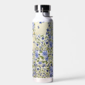 Blaue Blumensteppdecke Trinkflasche (Links)