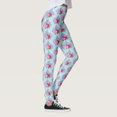 Blaue Blumenstrauss-Leggings Leggings (Rechts)