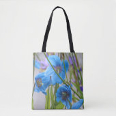 Blaue Blumentasche Tasche (Vorderseite)