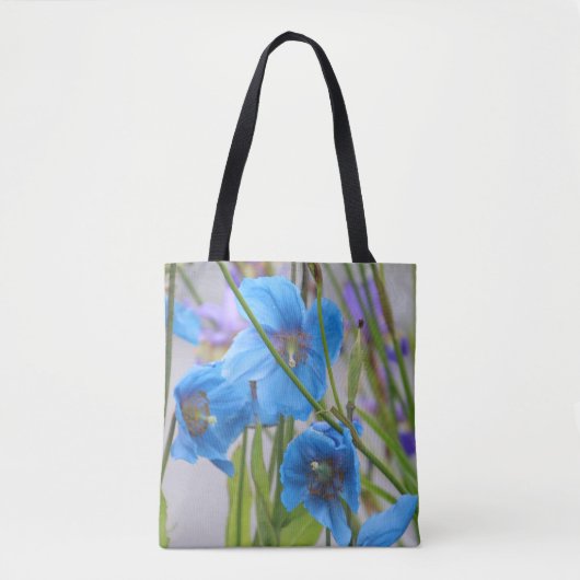 Blaue Blumentasche Tasche (Vorderseite)