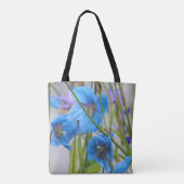 Blaue Blumentasche Tasche (Rückseite)