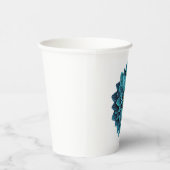 Blaue Blumentreue Pappbecher (Rechts)