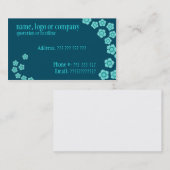 Blaue BlumenVisitenkarte Visitenkarte (Vorne/Hinten)