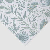 Blaue Blumenwallpaper Seidenpapier (Detail)