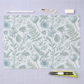 Blaue Blumenwallpaper Seidenpapier (Handwerk)