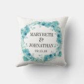 Blaue Blumenzange Kissen (Rückseite)