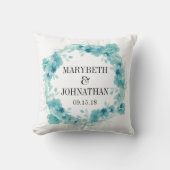 Blaue Blumenzange Kissen (Vorderseite)