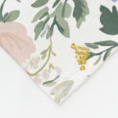 Blaue Blush Cottagecore Wildblume Fleecedecke (Ecke)