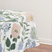 Blaue Blush Cottagecore Wildblume Tischdecke (Beispiel)