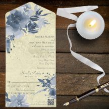 Blaue Blüte auf gestresstes hellgelbes Gelb mit QR