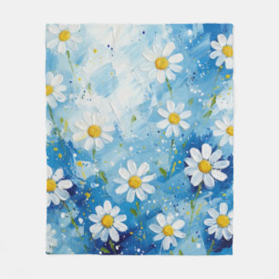 Blaue Blüte Fleecedecke