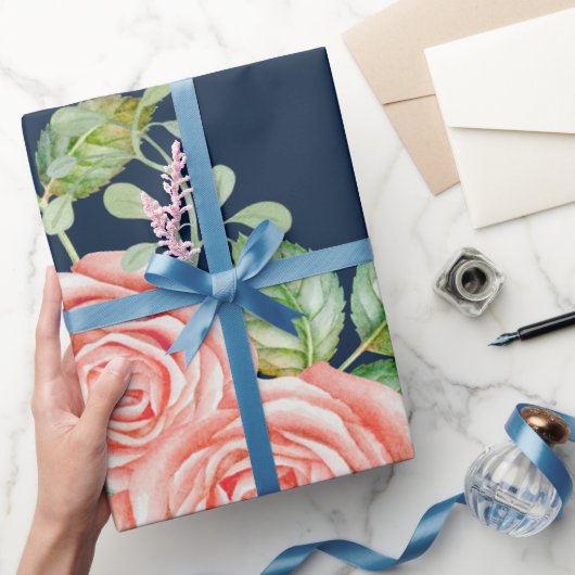 Blaue Blüte Geschenkpapier (Schenken)