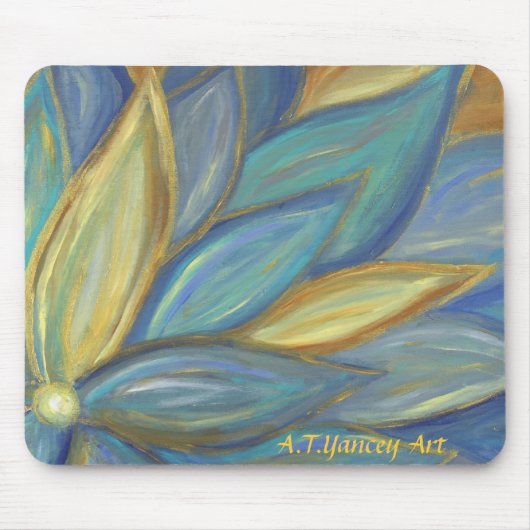 Blaue Blüte Mousepad (Vorne)