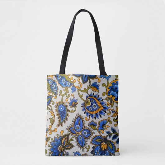Blaue Blüte Tasche (Vorderseite)