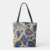 Blaue Blüte Tasche (Rückseite)