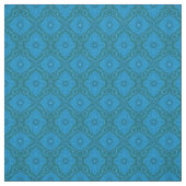 "Blaue Blüten", Arabeske, handgezeichnet Stoff (Muster)